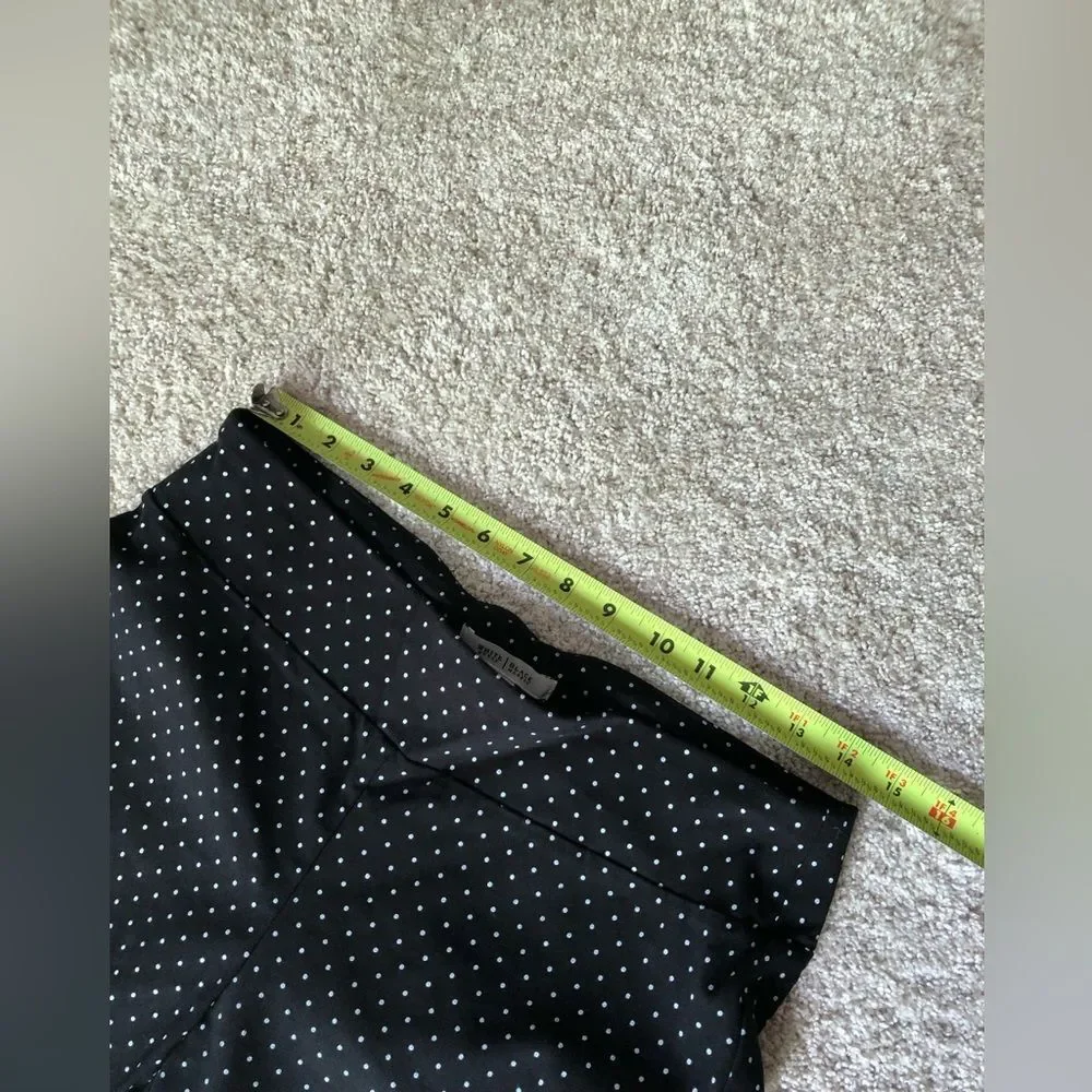 White House Black Market Women sz 10 Polka Dot Slim Ankle Pants cropped pull-up